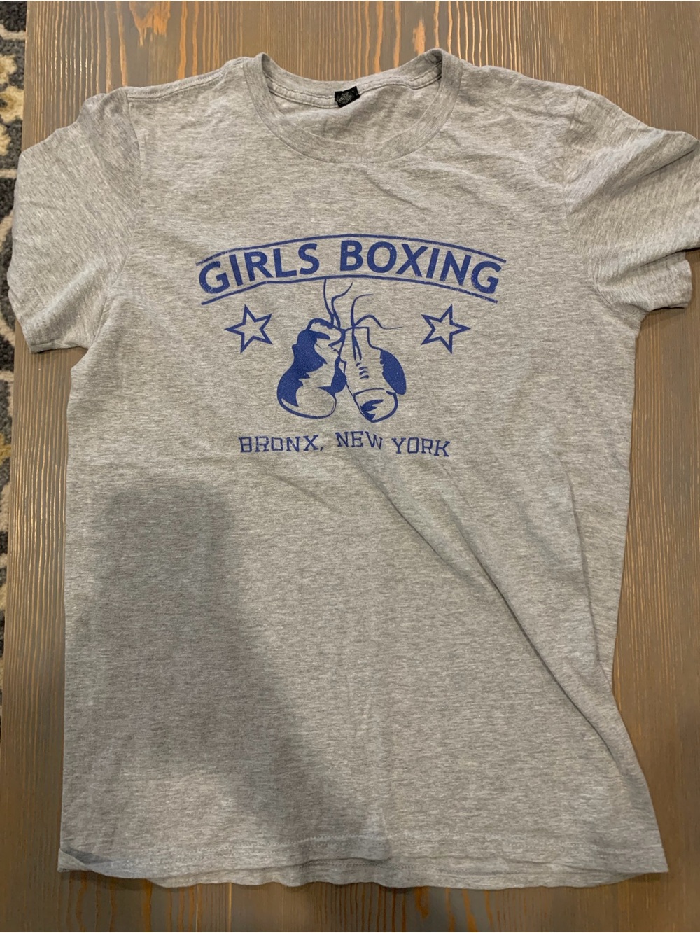 Women’s Grey Girls Boxing Bronx New York Graphic Tee